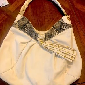 IMAN white snake skin tote